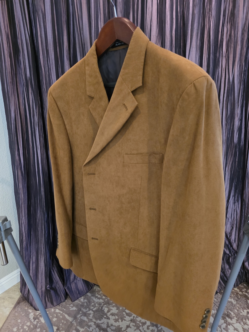 Alfani Tan Suede-Look Sport Coat